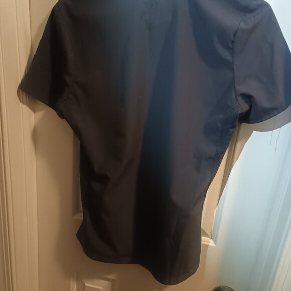 2 Scrub tops women's small navy blue and gray - Picture 4 of 6